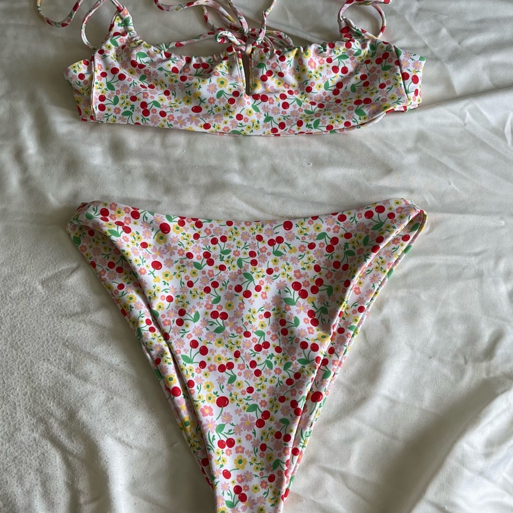 Cherry floral bikini